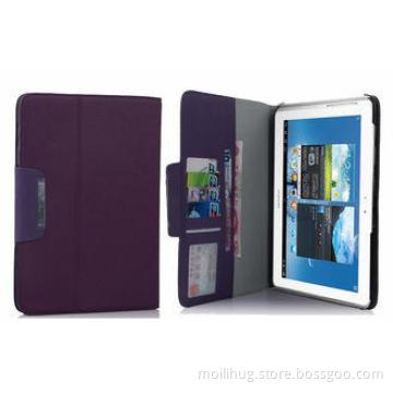 Brown Tablet PC Leather Case Wallet Stand For Samsung Galax